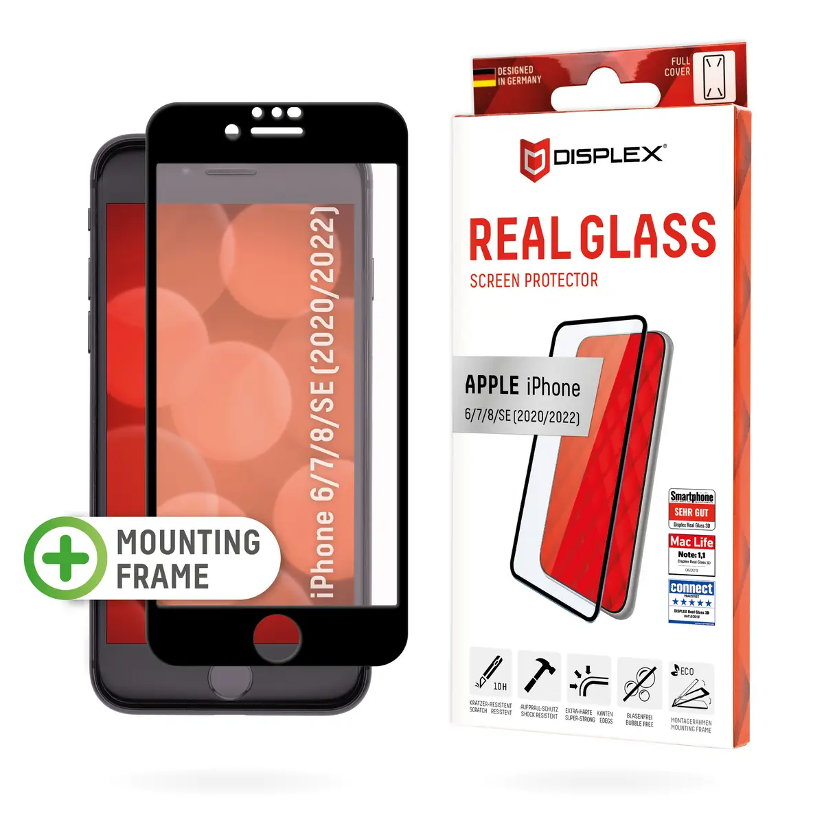 DISPLEX Full Cover Glas für Apple iPhone 6/7/8/SE (2020/2022)