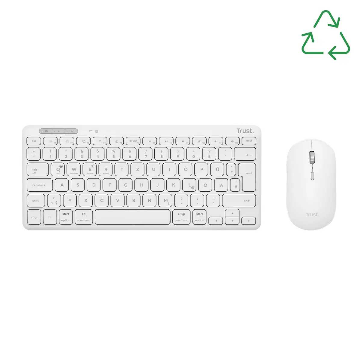 LYRA Compact Wireless Keyboard DE Weiß