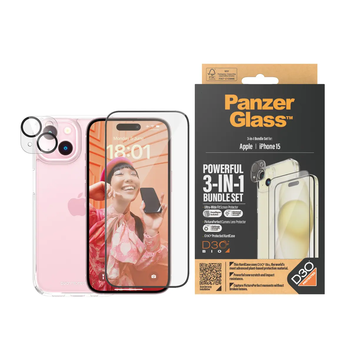 3-in-1-Pack für iPhone 15