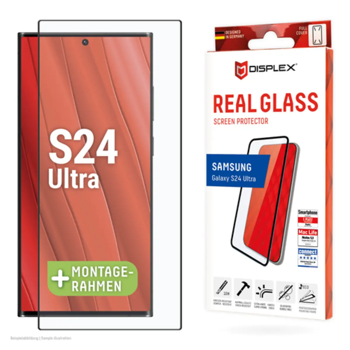 Real Glass 3D FC für Samsung Galaxy S24 Ultra