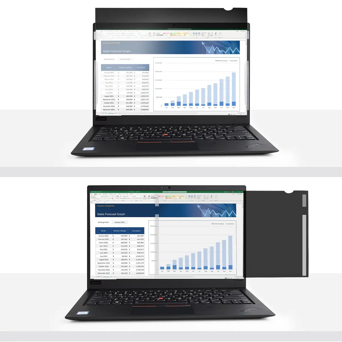 14 Zoll Laptop Sichtschutzfolie für Widescreen (16:9) Anti-Spy/Blaulichtfilter mit 51% Blaulichtreduzierung