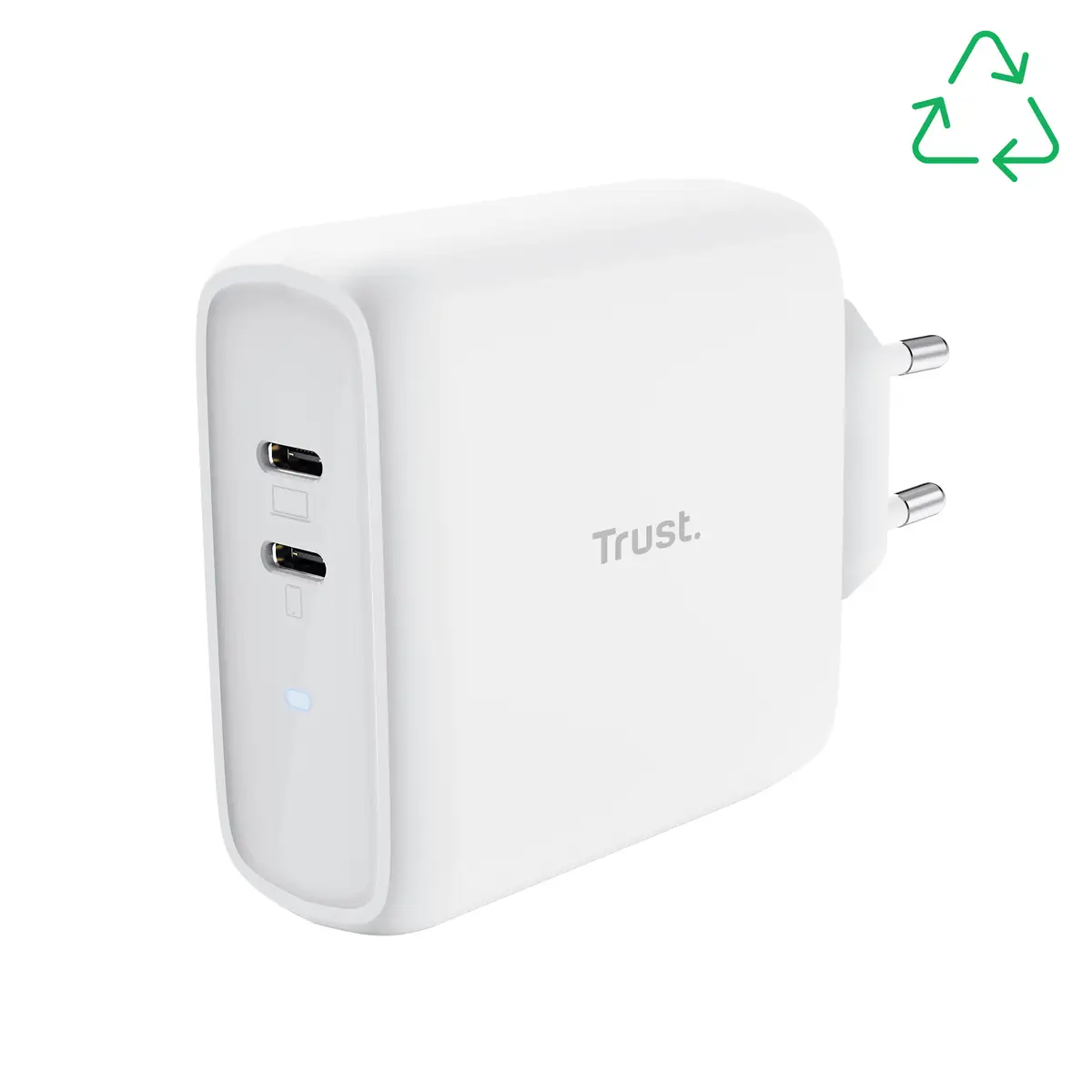 Maxo 65W 2 port USB-C Charger Weiß