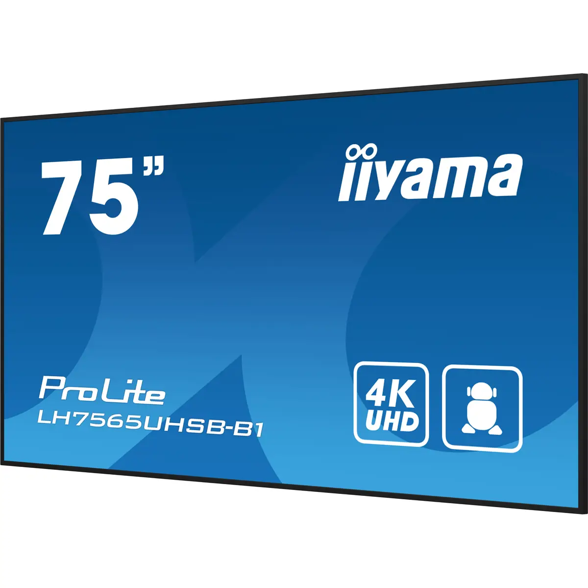 ProLite LH7575UHS-B1AG 189,3 cm 75" LCD-Display mit LED-Hintergrundbeleuchtung Digital Signage mit integrierter Media Player SDM Slot PC Android 4K UHD (2160p) 3840x2160 16:9 1200:1 500 cd/m² 8 ms Schwar