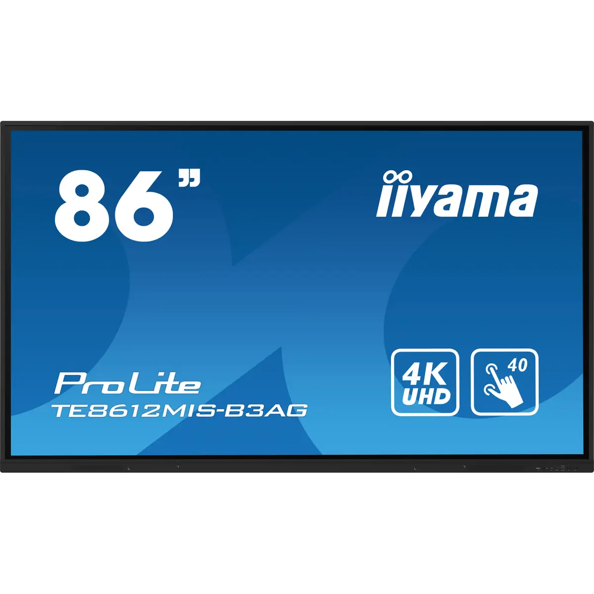 ProLite TE8612MIS-B3AG 217,4 cm 85,6" LCD-Display mit LED-Hintergrundbeleuchtung interaktive Digital Signage mit Touchscreen (Multi-Touch) / optionaler Slot-in-PC 4K UHD 3840x2160 16:9 4000:1 400 cd/m²