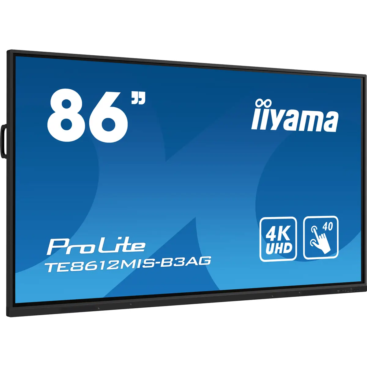 ProLite TE8612MIS-B3AG 217,4 cm 85,6" LCD-Display mit LED-Hintergrundbeleuchtung interaktive Digital Signage mit Touchscreen (Multi-Touch) / optionaler Slot-in-PC 4K UHD 3840x2160 16:9 4000:1 400 cd/m²