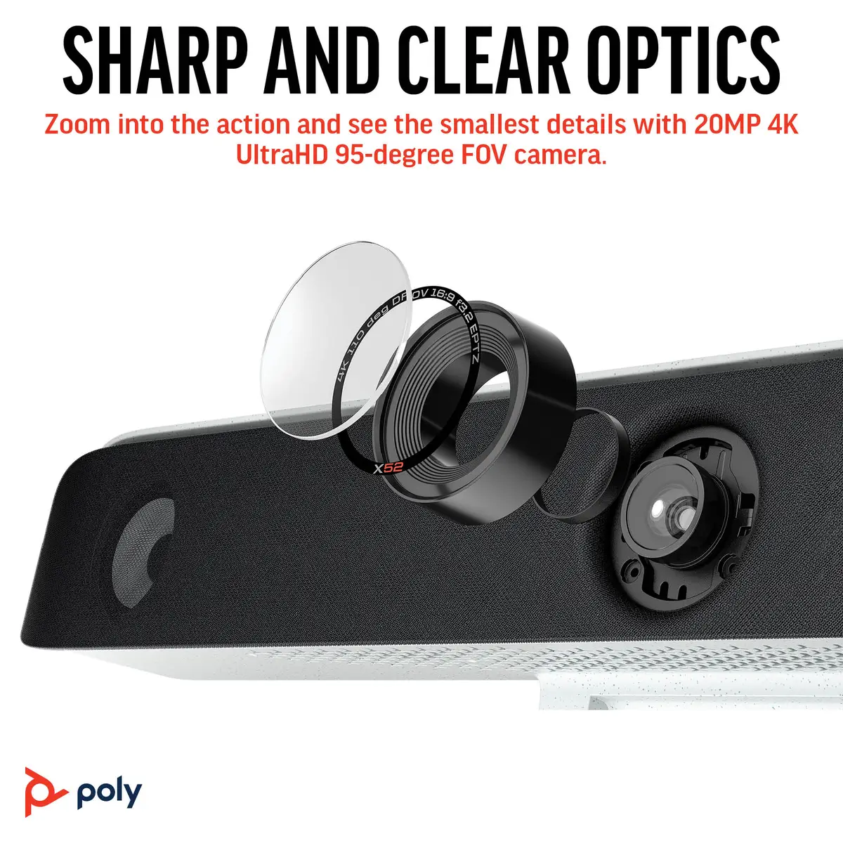 Poly Studio X52 Konferenzsystem Gigabit Ethernet/WLAN Bluetooth