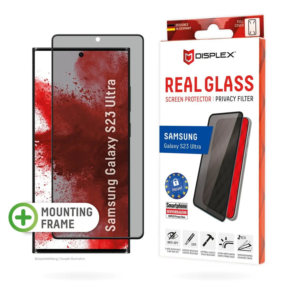 DISPLEX Privacy Glas für Samsung Galaxy S23 Ultra