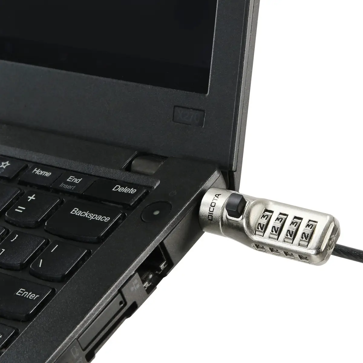Security cable lock anthracite 2 m