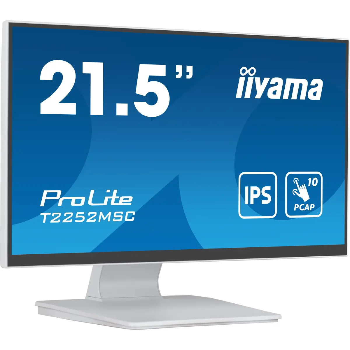 ProLite T2252MSC-W2 LED-Monitor 54,5cm 21,5" Touchscreen 1920x1080 FHD IPS 250 cd/m² 1000:1 5 ms HDMI DisplayPort Lautsprecher weiß Matte