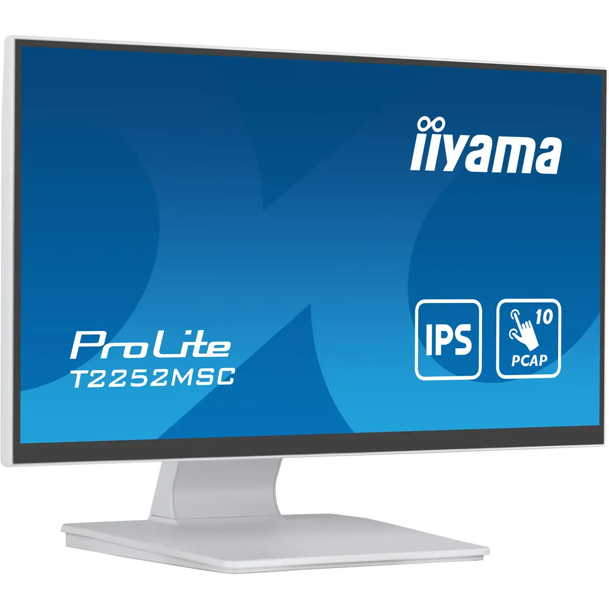 ProLite T2252MSC-W2 LED-Monitor 54,5cm 21,5" Touchscreen 1920x1080 FHD IPS 250 cd/m² 1000:1 5 ms HDMI DisplayPort Lautsprecher weiß Matte
