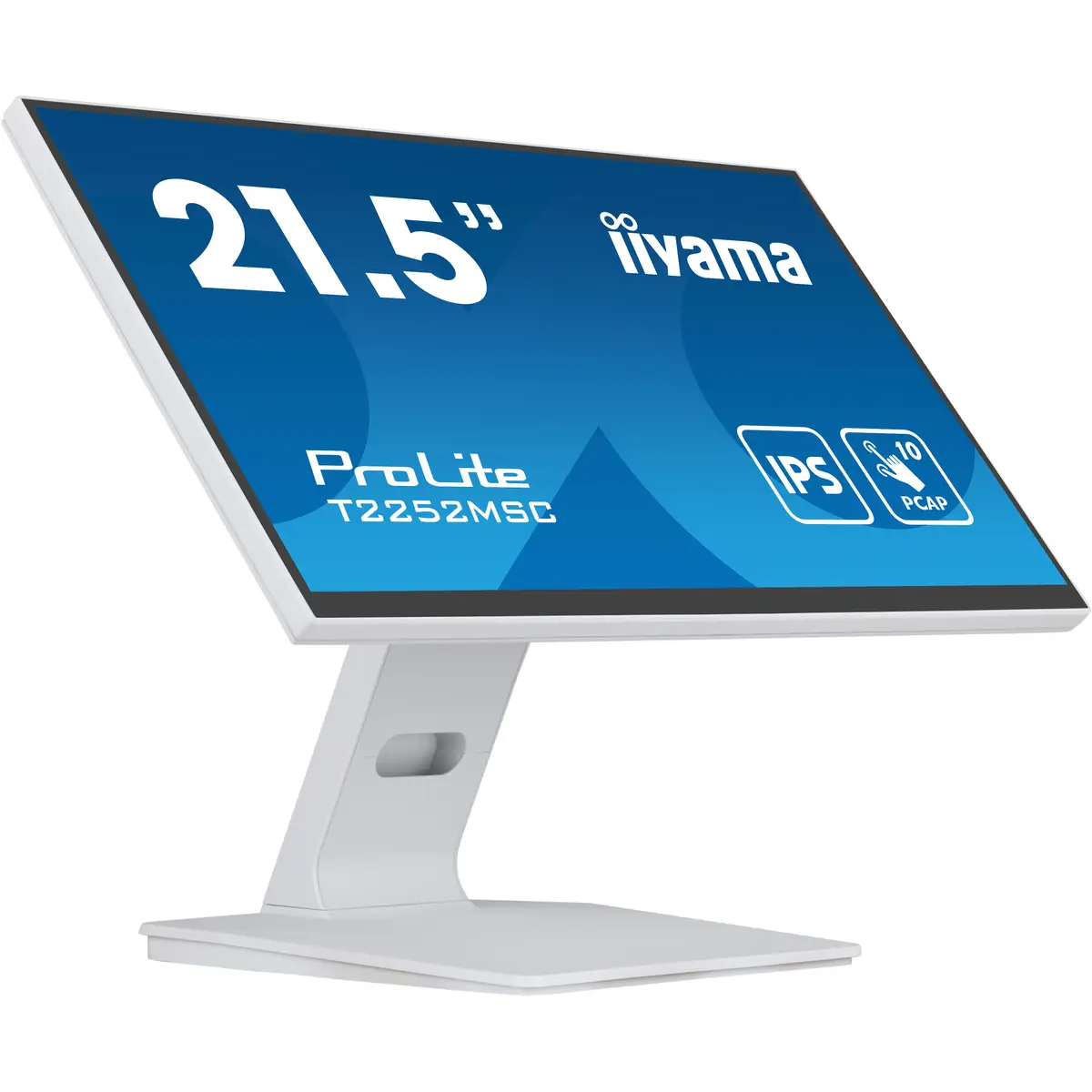 ProLite T2252MSC-W2 LED-Monitor 54,5cm 21,5" Touchscreen 1920x1080 FHD IPS 250 cd/m² 1000:1 5 ms HDMI DisplayPort Lautsprecher weiß Matte