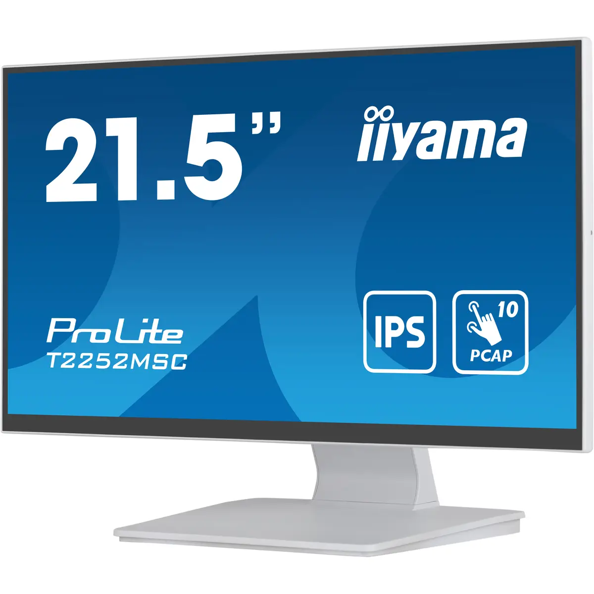 ProLite T2252MSC-W2 LED-Monitor 54,5cm 21,5" Touchscreen 1920x1080 FHD IPS 250 cd/m² 1000:1 5 ms HDMI DisplayPort Lautsprecher weiß Matte