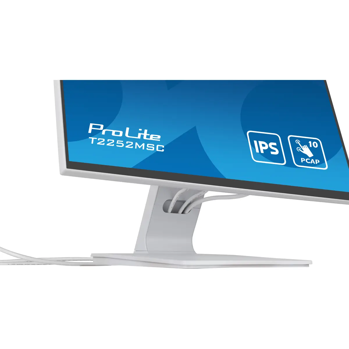 ProLite T2252MSC-W2 LED-Monitor 54,5cm 21,5" Touchscreen 1920x1080 FHD IPS 250 cd/m² 1000:1 5 ms HDMI DisplayPort Lautsprecher weiß Matte