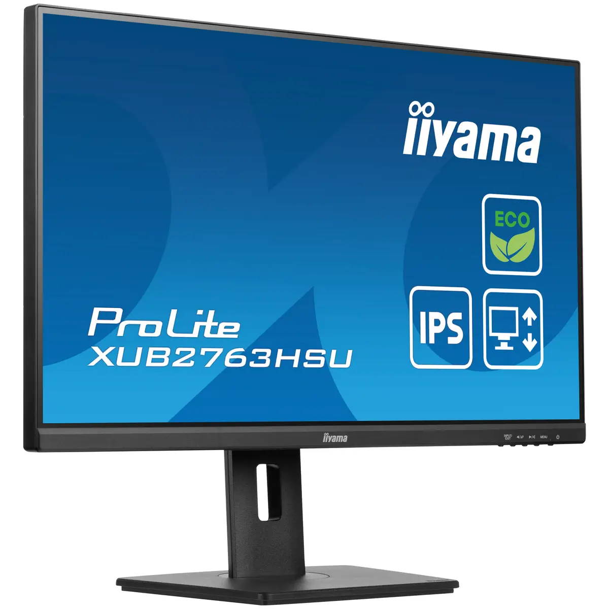 ProLite XUB2763HSU-B1 LED-Monitor 68,6cm 27" 1920x1080 FHD 100 Hz IPS 250 cd/m² 1300:1 3 ms HDMI DisplayPort Lautsprecher Schwarz Matte Pivot