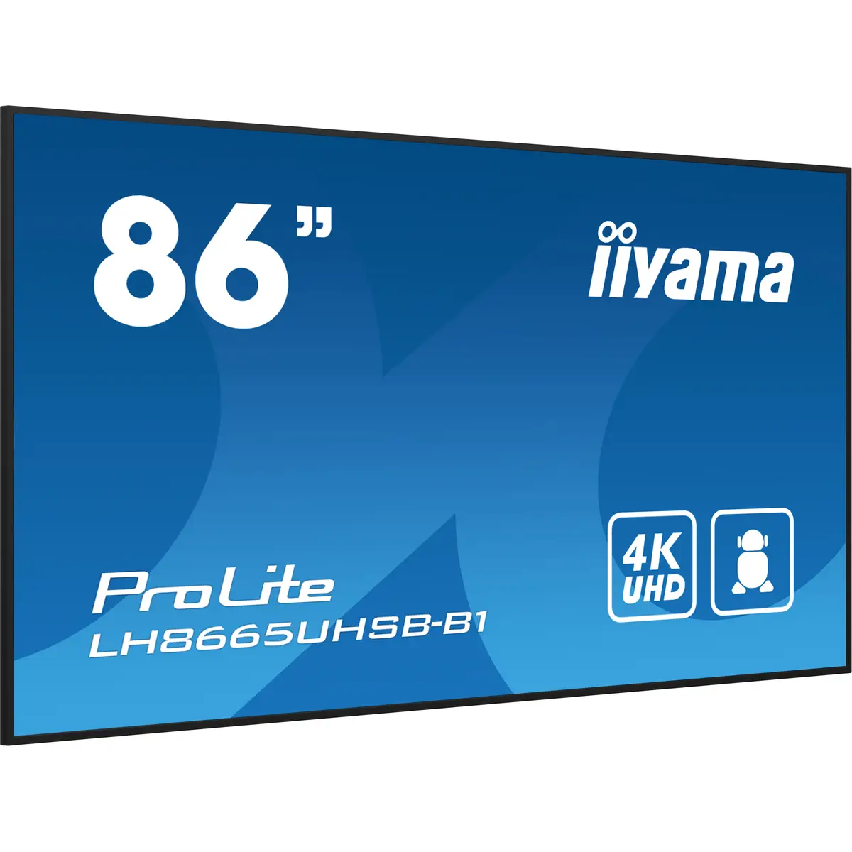 ProLite LH8665UHSB-B1 218 cm 86" LCD-Display mit LED-Hintergrundbeleuchtung Digital Signage Android 4K UHD (2160p) 3840x2160  16:9 1200:1 800 cd/m²  8 ms Schwarz