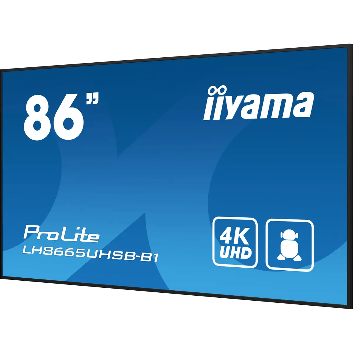 ProLite LH8665UHSB-B1 218 cm 86" LCD-Display mit LED-Hintergrundbeleuchtung Digital Signage Android 4K UHD (2160p) 3840x2160  16:9 1200:1 800 cd/m²  8 ms Schwarz