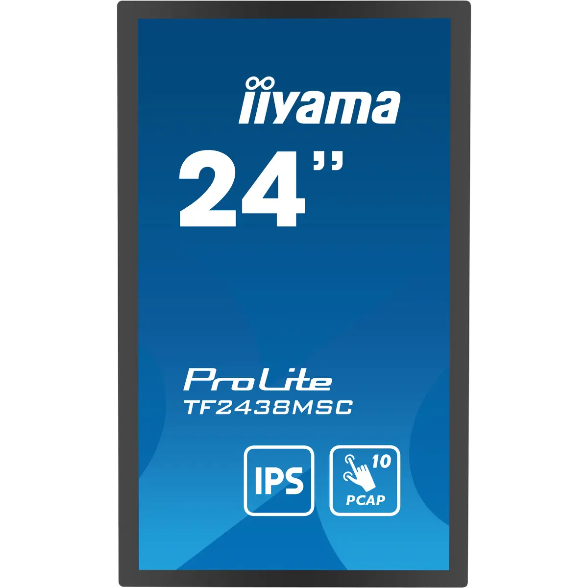 ProLite TF2438MSC-B1 LED-Monitor 60,5cm 23,8" offener Rahmen Touchscreen 1920x1080 FHD IPS 600 cd/m² 1000:1 5 ms HDMI DisplayPort Lautsprecher Schwarz Matte