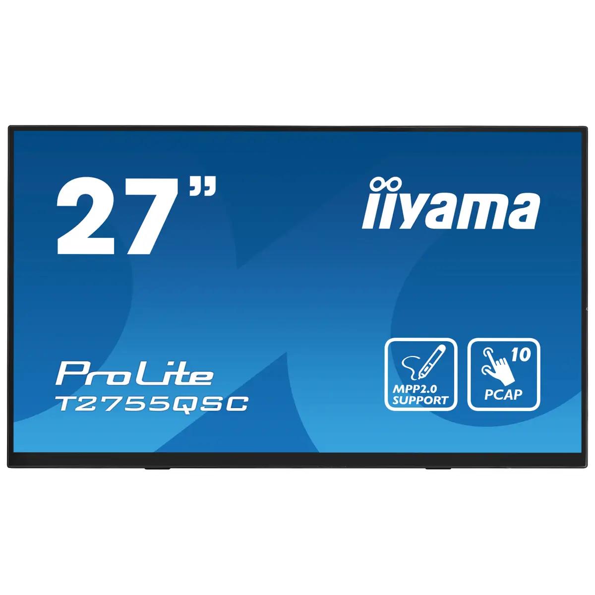ProLite T2755QSC-B1 LED-Monitor 68,4 cm 27" Touchscreen 2560 x 1440 WQHD 75 Hz IPS 400 cd/m² 1000:1 5 ms HDMI DisplayPort Lautsprecher mattschwarz