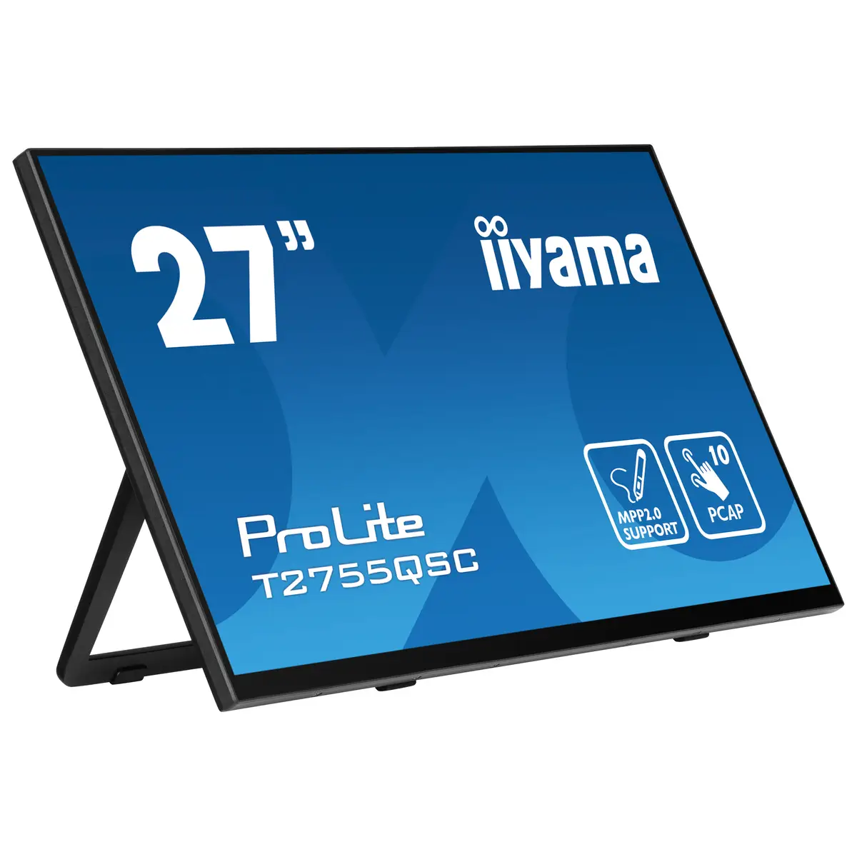 ProLite T2755QSC-B1 LED-Monitor 68,4 cm 27" Touchscreen 2560 x 1440 WQHD 75 Hz IPS 400 cd/m² 1000:1 5 ms HDMI DisplayPort Lautsprecher mattschwarz