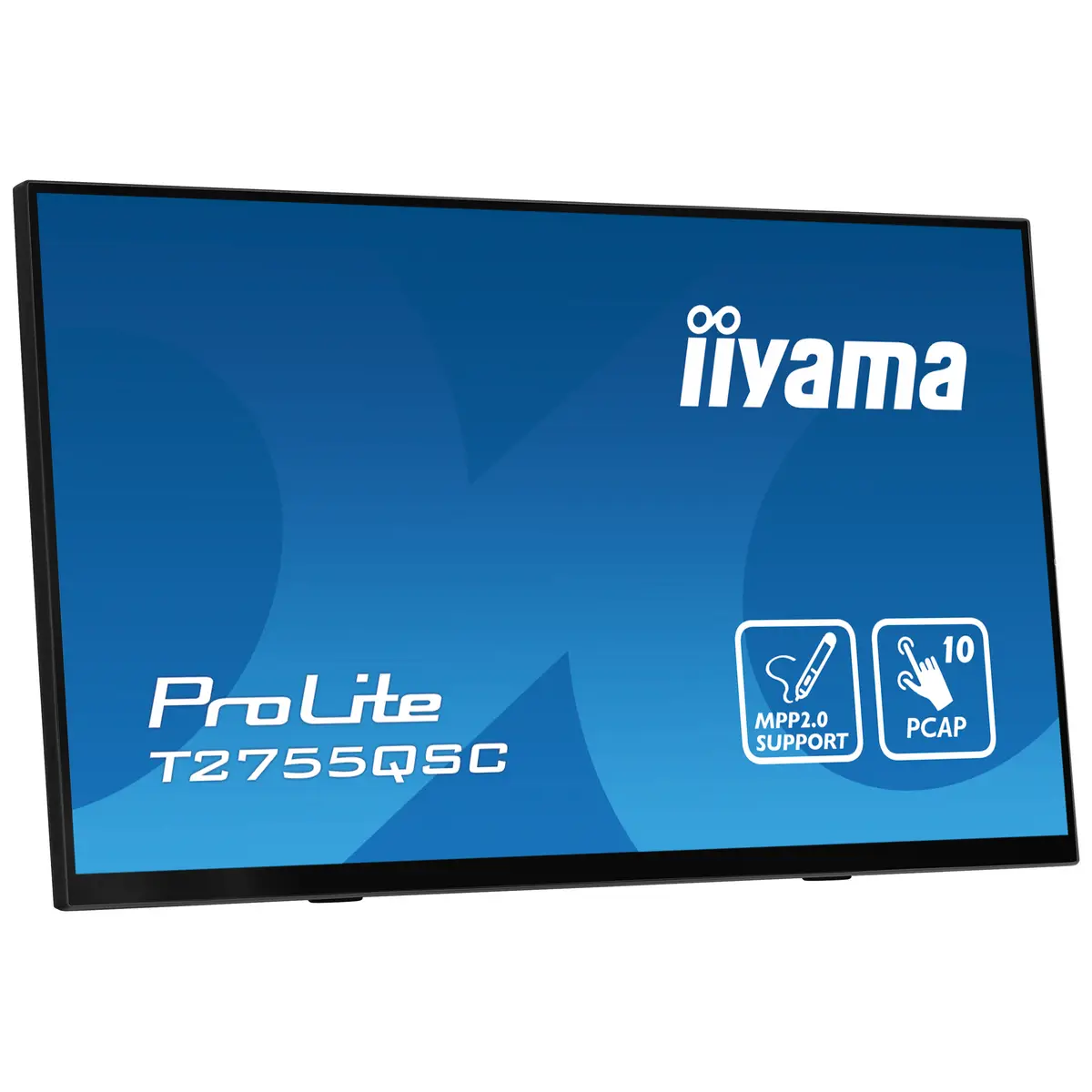 ProLite T2755QSC-B1 LED-Monitor 68,4 cm 27" Touchscreen 2560 x 1440 WQHD 75 Hz IPS 400 cd/m² 1000:1 5 ms HDMI DisplayPort Lautsprecher mattschwarz