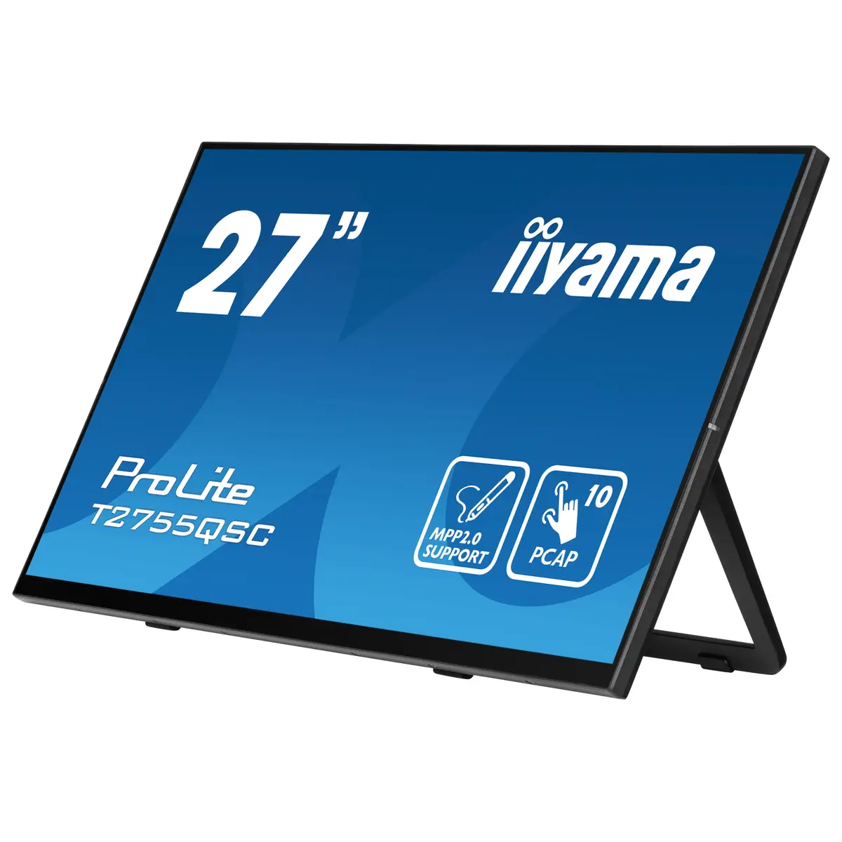 ProLite T2755QSC-B1 LED-Monitor 68,4 cm 27" Touchscreen 2560 x 1440 WQHD 75 Hz IPS 400 cd/m² 1000:1 5 ms HDMI DisplayPort Lautsprecher mattschwarz