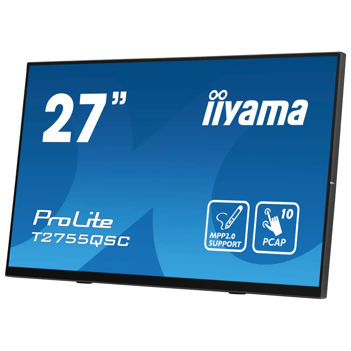 ProLite T2755QSC-B1 LED-Monitor 68,4 cm 27" Touchscreen 2560 x 1440 WQHD 75 Hz IPS 400 cd/m² 1000:1 5 ms HDMI DisplayPort Lautsprecher mattschwarz
