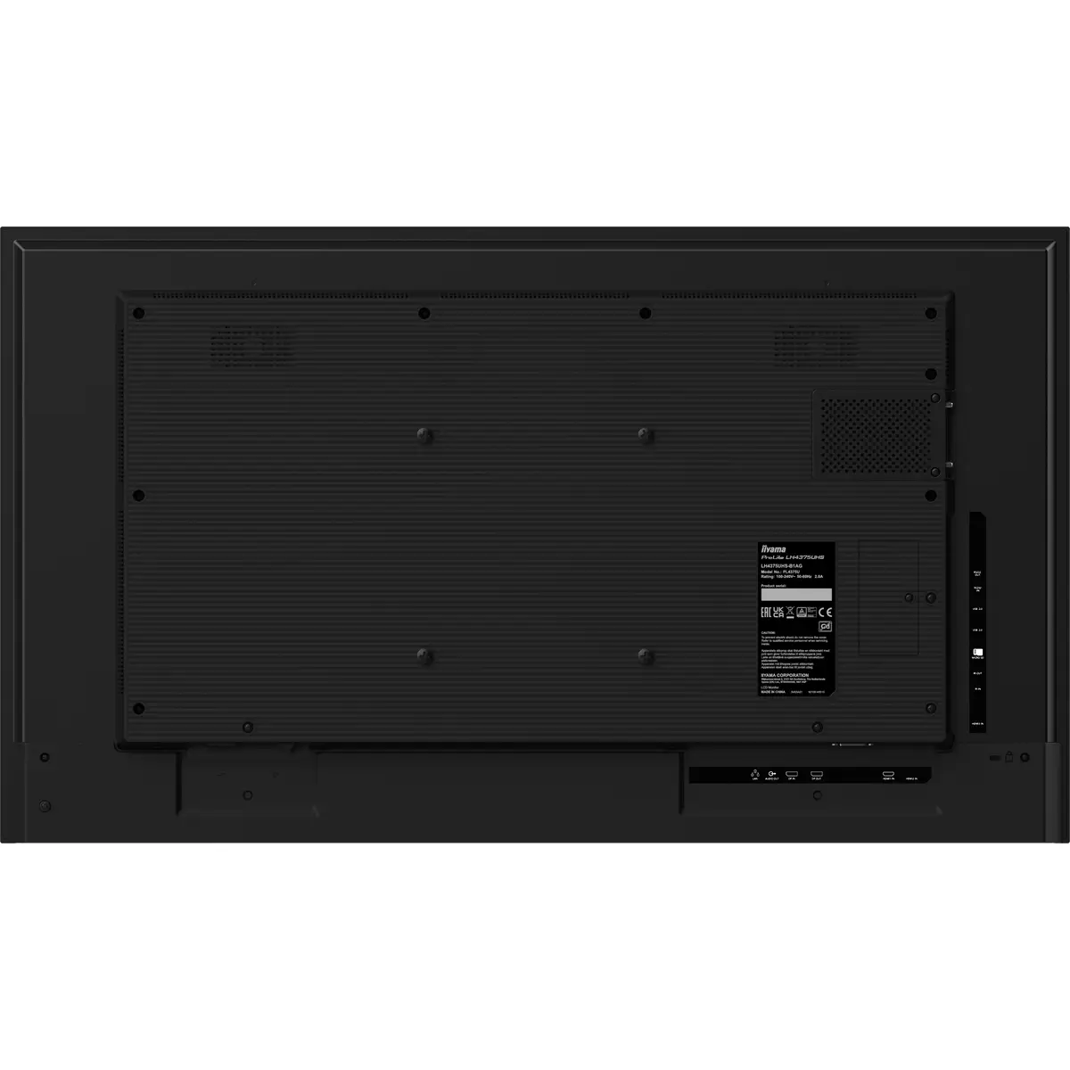 LH5065UHSB-B1AG Signage-Display Digital Signage Flachbildschirm 125,7 cm 49,5" LCD WLAN 4K Ultra HD 3840x2160 60Hz 16:9 800 cd/m² 5000:1 HDMI x2 DisplayPort RS-232c RJ45 Mini jack HDCP USBx2 65W Schwarz