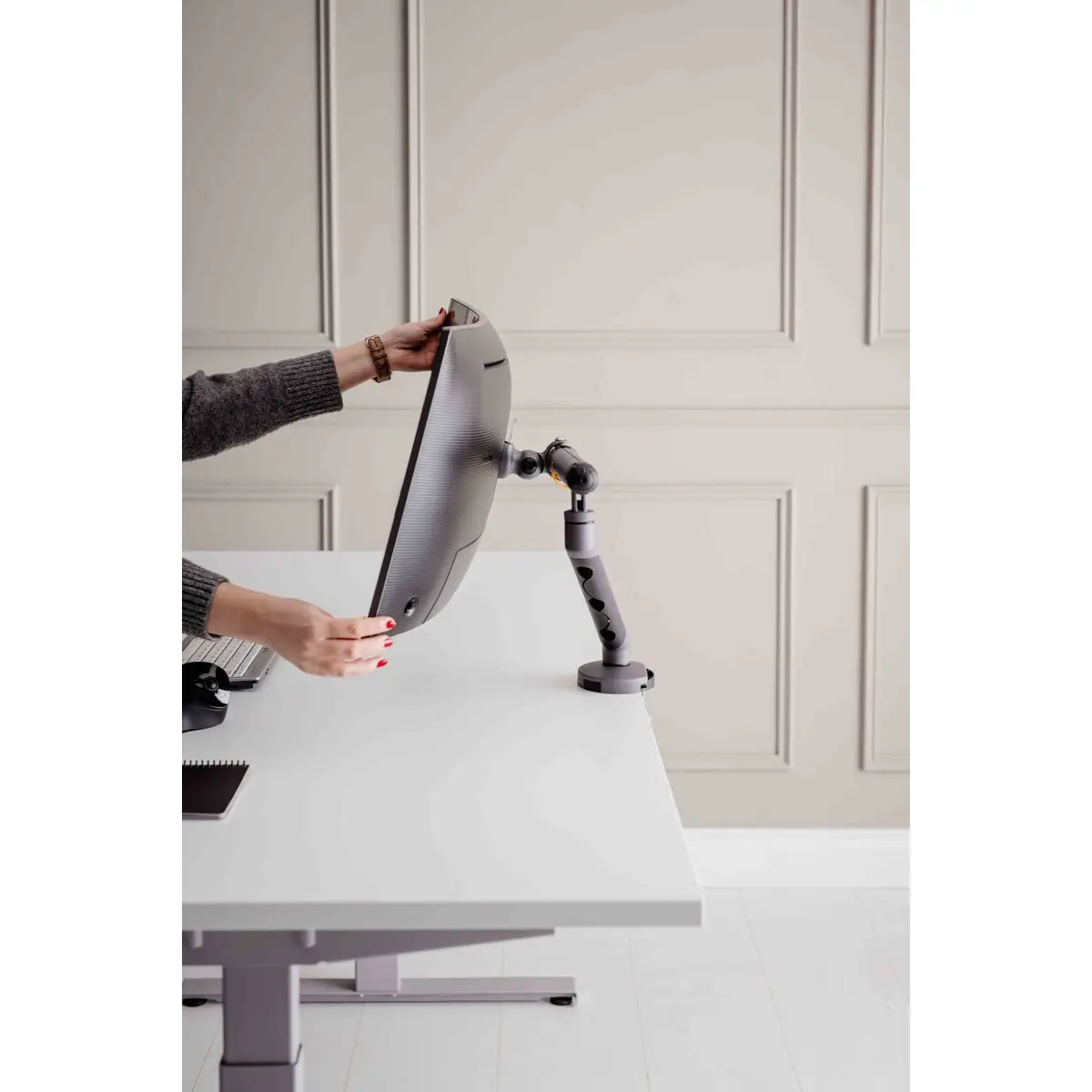 BE Flexible Single, Klemme, 10 kg, 43,2 cm (17"), 88,9 cm (35"), 100 x 100 mm, Grau