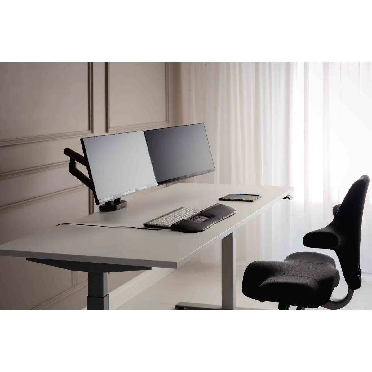 BE Flexible Dual, Klemme, 20 kg, 43,2 cm (17"), 88,9 cm (35"), 100 x 100 mm, Schwarz