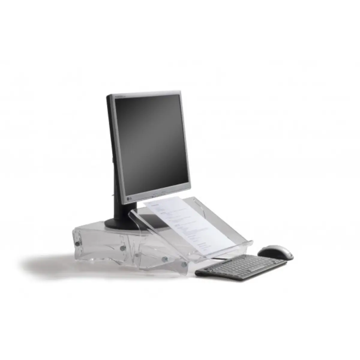 Q-doc 415 Document Holder, Acryl, Kunststoff, Stahl, 10 kg, 120 - 240 mm, Transparent, 390 mm, 275 mm