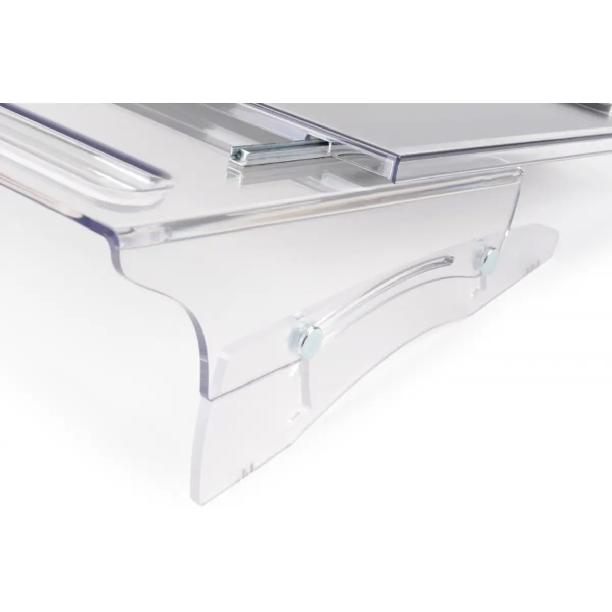 FlexDesk 640 Document Holder/Writing Slope, Kunststoff, Gummi, Stahl, 110 - 180 mm, Hellgrau, Transparent, 515 mm, 380 mm, 110 mm