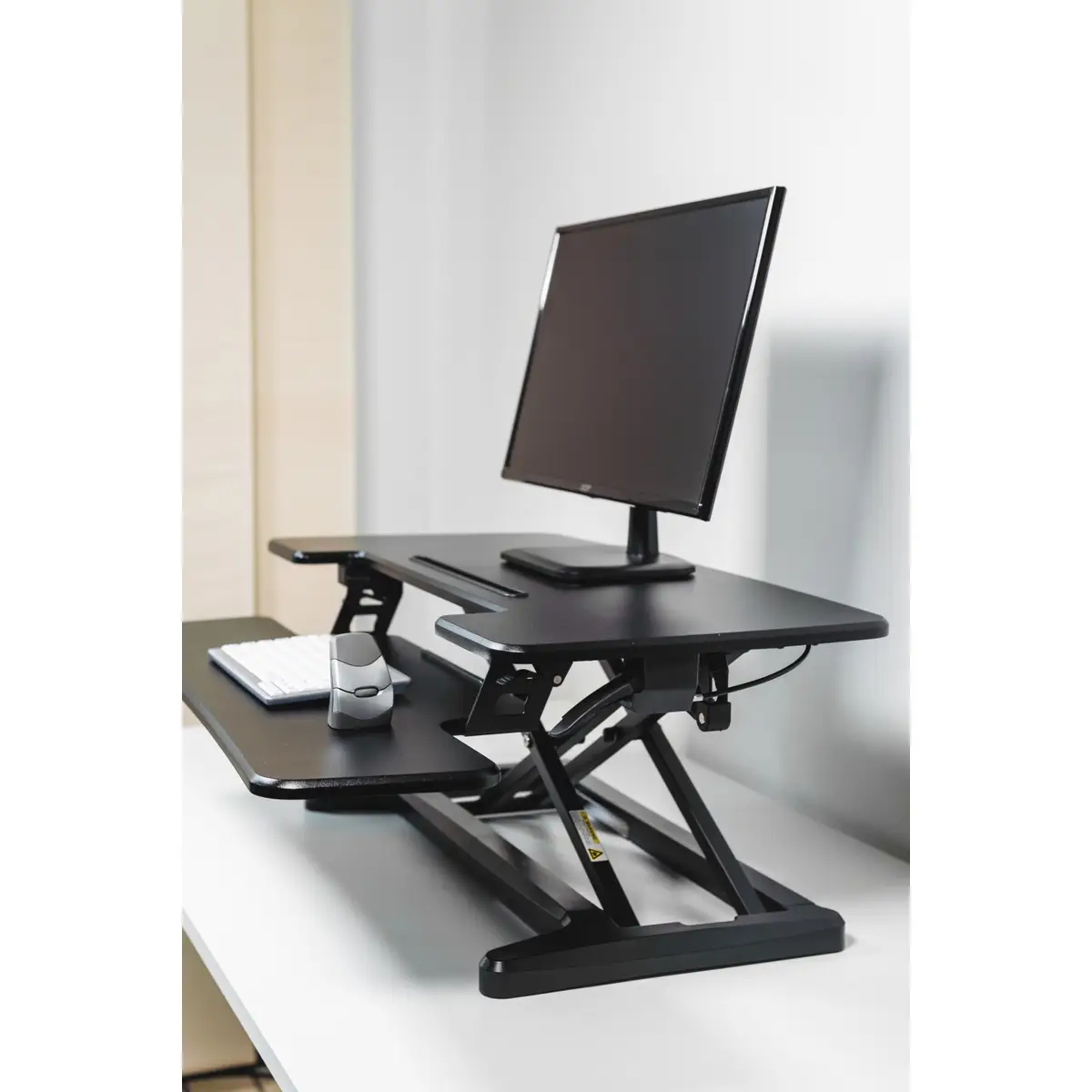 Adjustable Sit-Stand Desk Riser 2, Freistehend, 15 kg, Höhenverstellung, Schwarz