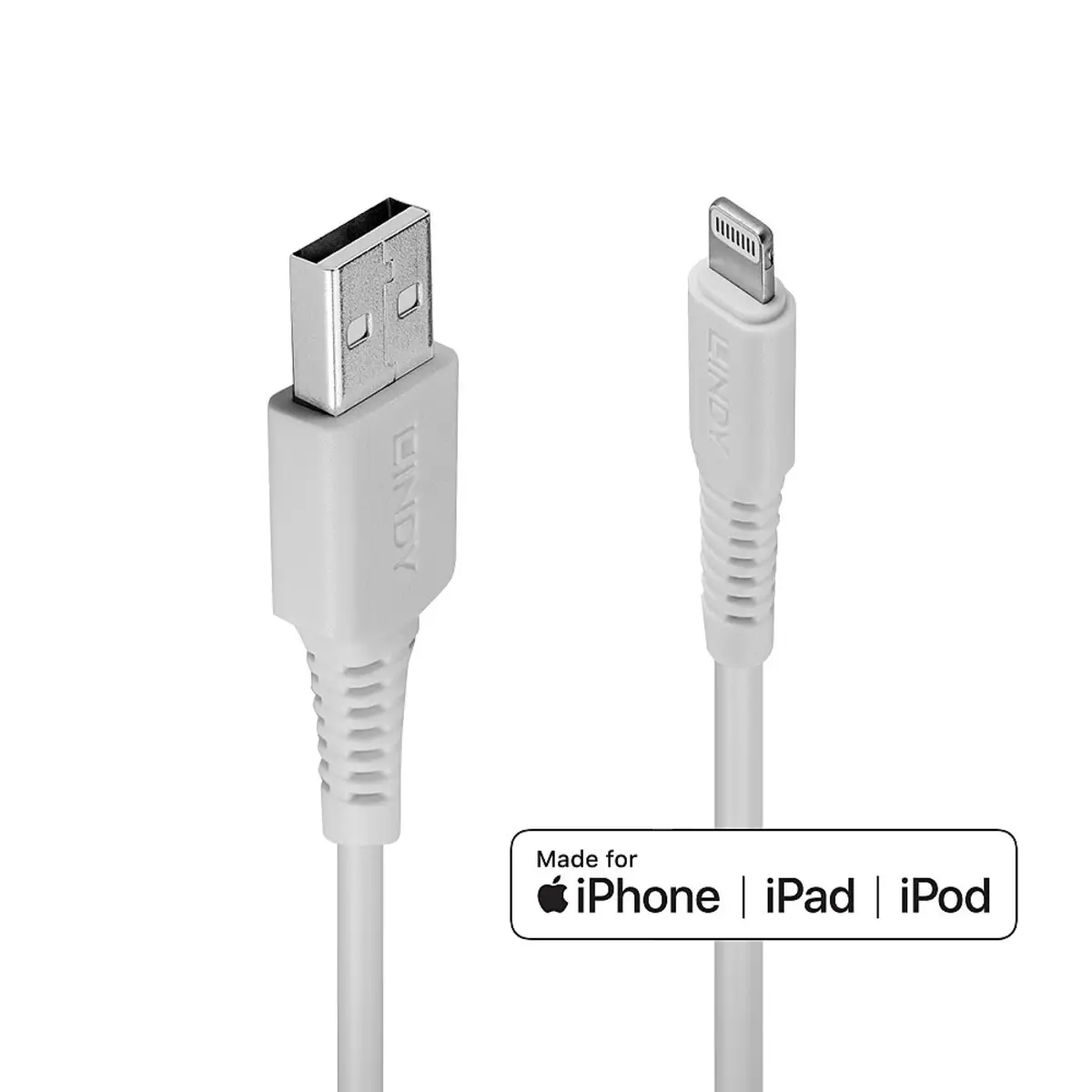 Lightning-Kabel Lightning/USB-A Stecker/Stecker Weiß 1m