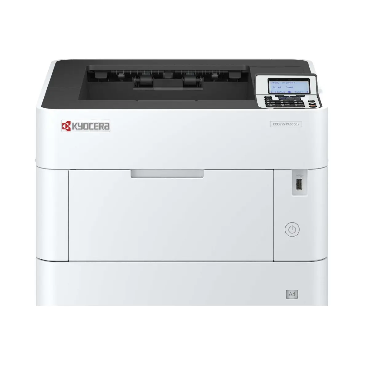 ECOSYS PA5000X Drucker s/w Duplex Laser A4/Legal 1200 x 1200 dpi bis zu 50 Seiten/Min. Kapazität: 600 Blätter USB 2.0 Gigabit LAN USB-Host mit 3 Jahre Kyocera Life Plus