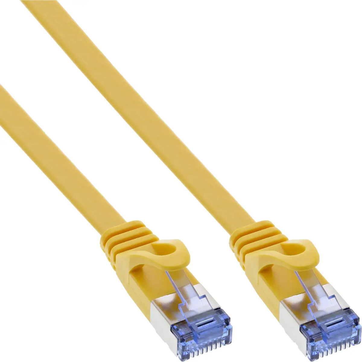 Patchkabel flach, U/FTP, Cat.6A, gelb, 7m