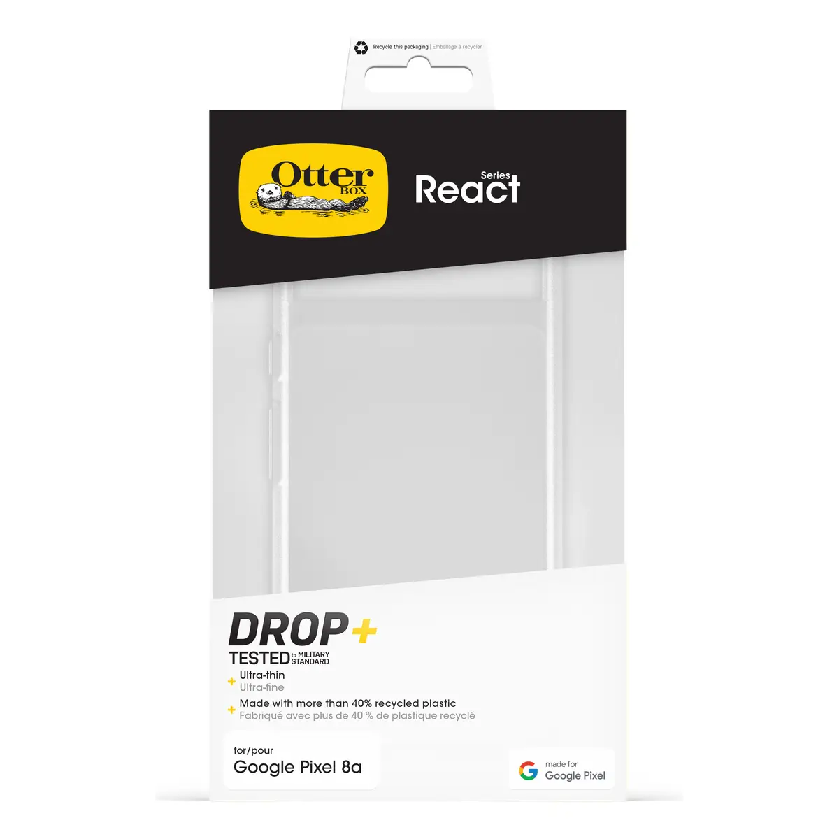 React Series Case Google Pixel 8a transparent