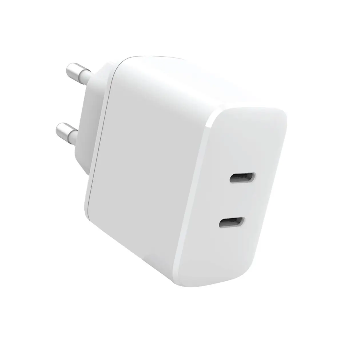 INFINITE Netzteil 35 Watt 3 A Apple Fast Charge, PD 3.0, Quick Charge 3.0 - 2 Ausgabeanschlussstellen (24 pin USB-C), weiß