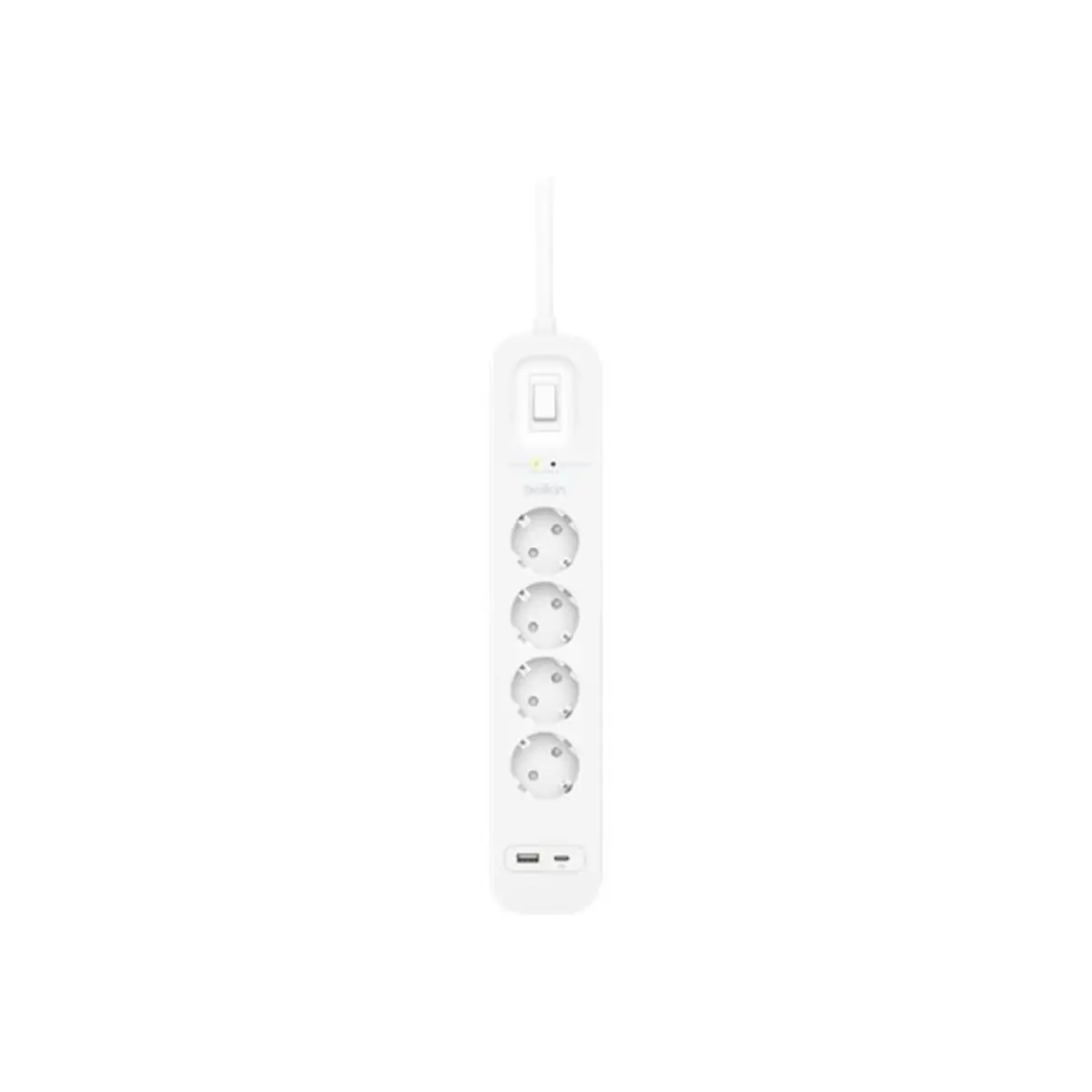 Connect Überspannungsschutz mit USB-C und USB-A Ports 525 J 4 AC-Ausgänge Weiß 2 m 1 Stück(e)