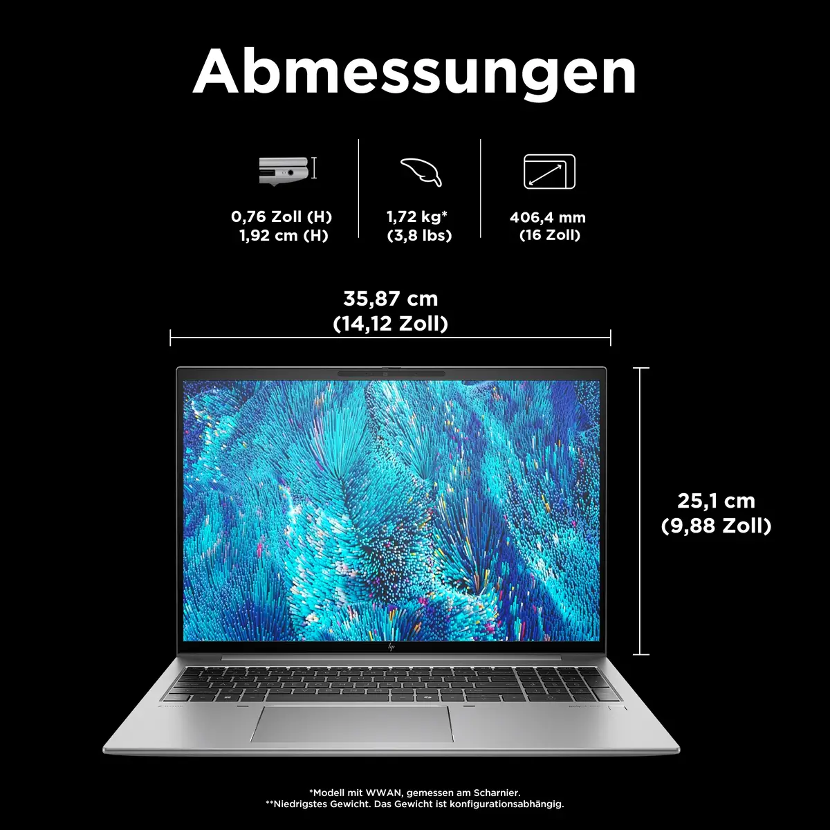 ZBook Firefly 16 G11 Intel Core Ultra 7 155H 32GB 1000GB NVIDIA RTX A500 W11P