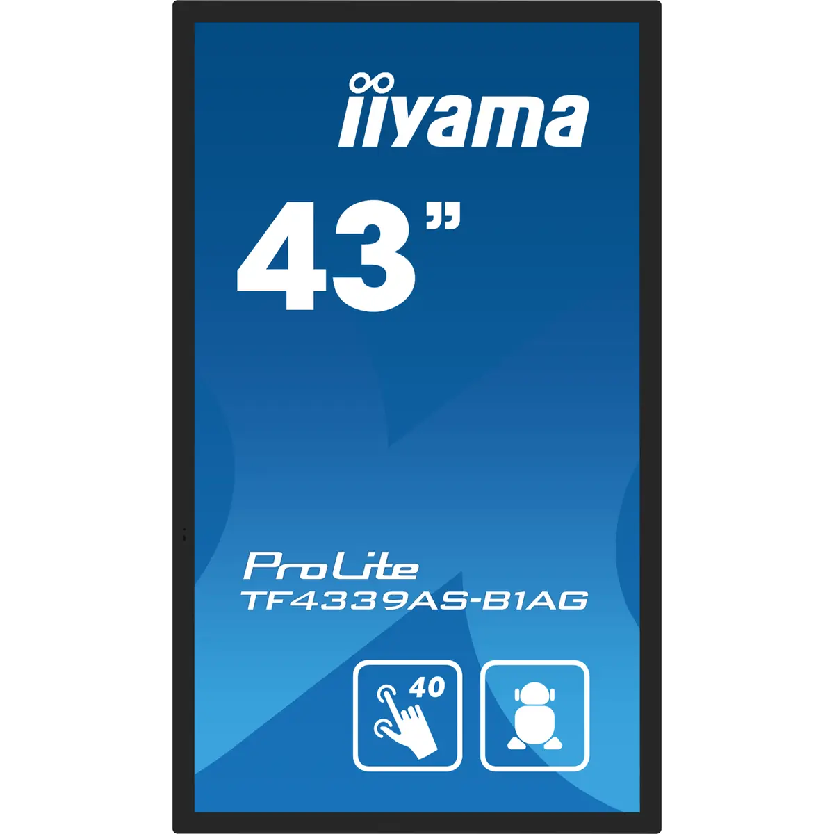 TF4339AS-B1AG Digital Signage 108cm 42,5" LED 3840x2160 Pixel 1200:1 500 cd/m² 16:9 8 ms 2,4K UHD Betriebszeiten (Stunden/Tage) 24/7 Android Schwarz