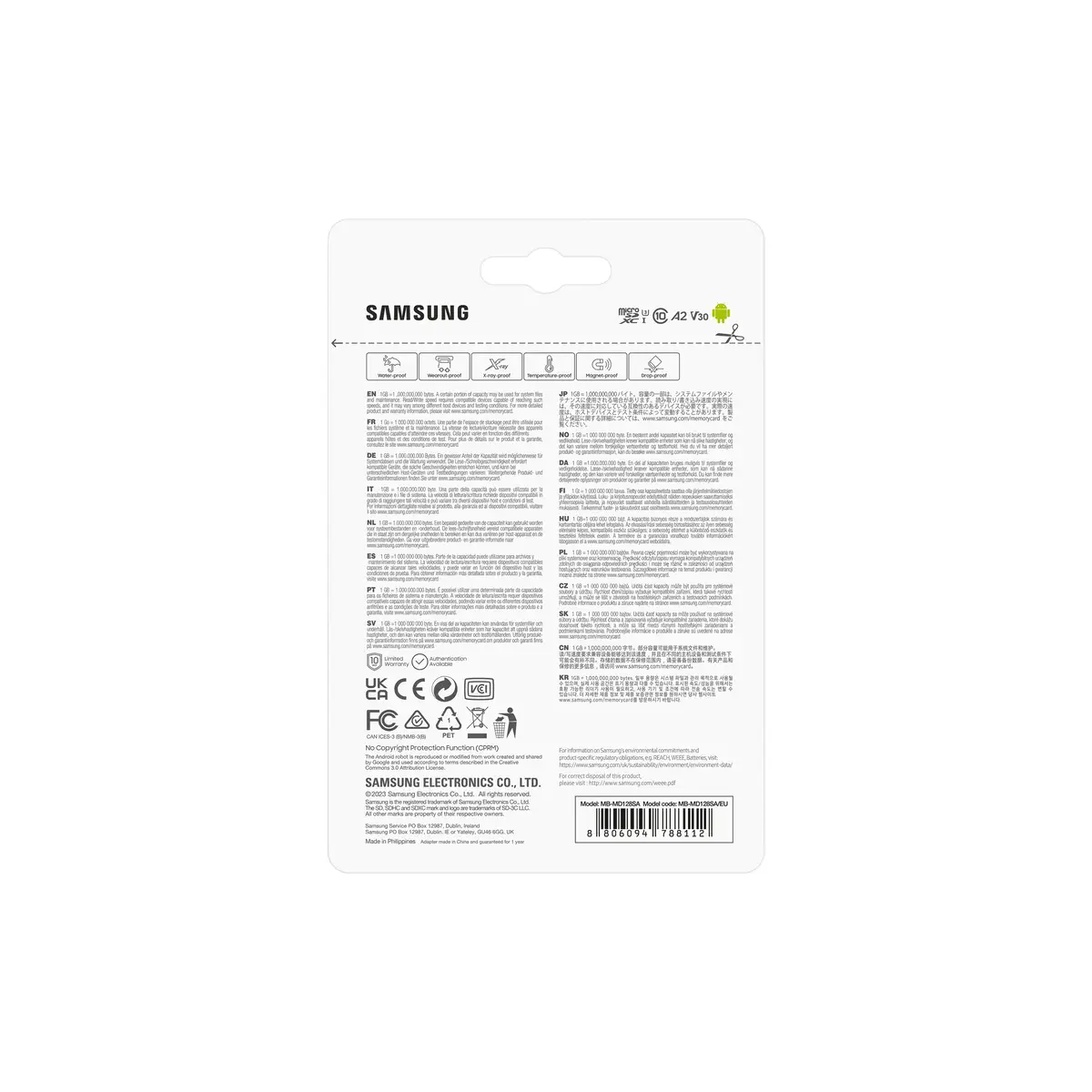Pro Plus 128GB microSD Full HD 4K UHD 180MB/s Read 130MB/s Write Memory Card Incl. SD-Adapter