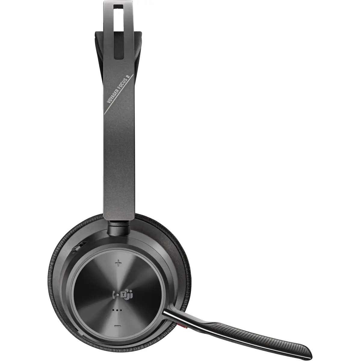 POLY Voyager Focus 2 USB-C-C-Headset für Microsoft Teams zertifiziert + USB-C/A-Adapter +Ladestation Schwarz