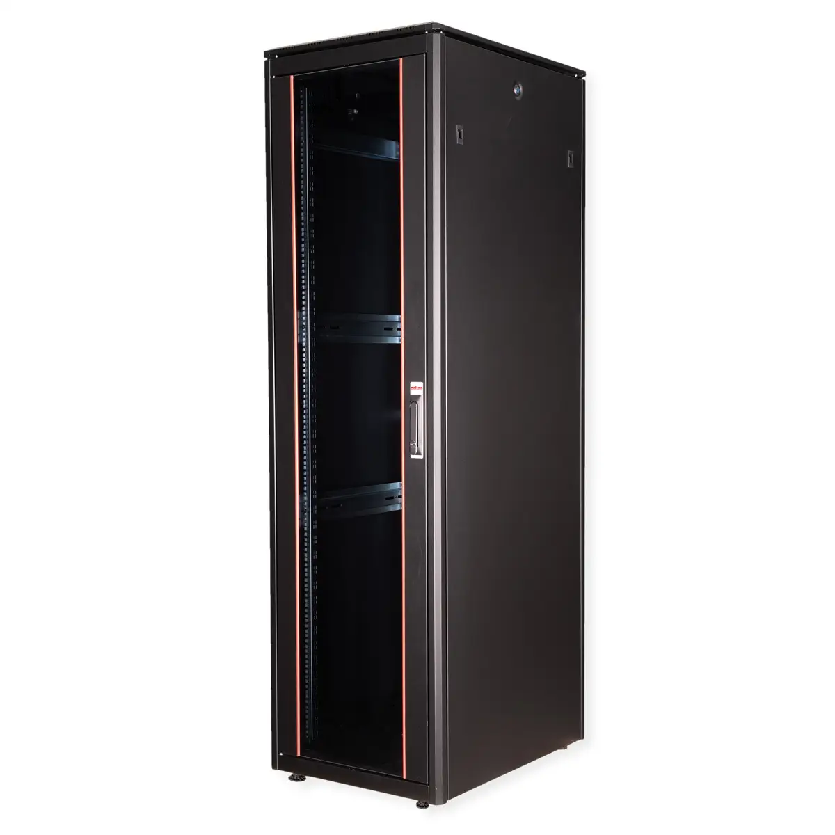 48,26cm (19") Netzwerkschrank Pro 42 HE 600x800 BxT Glastur schwarz