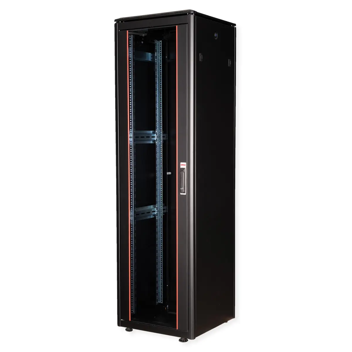 48,26cm (19") Netzwerkschrank Pro 42 HE 600x600 BxT Glastur schwarz