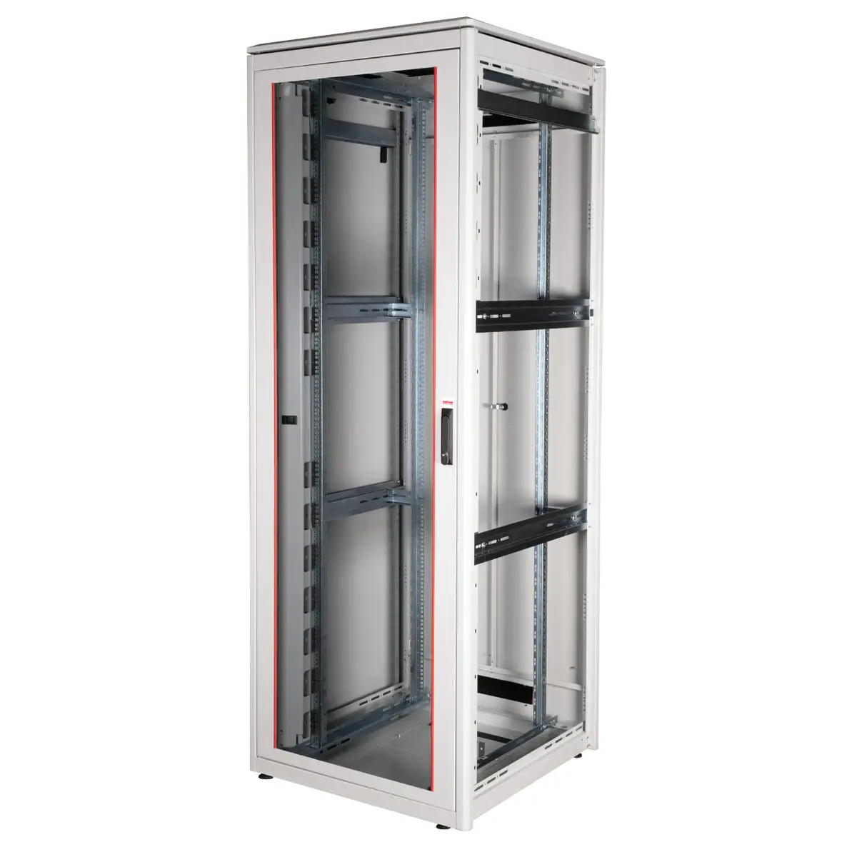 48,26cm (19") Netzwerkschrank Pro 47 HE 800x800 BxT Glastur grau