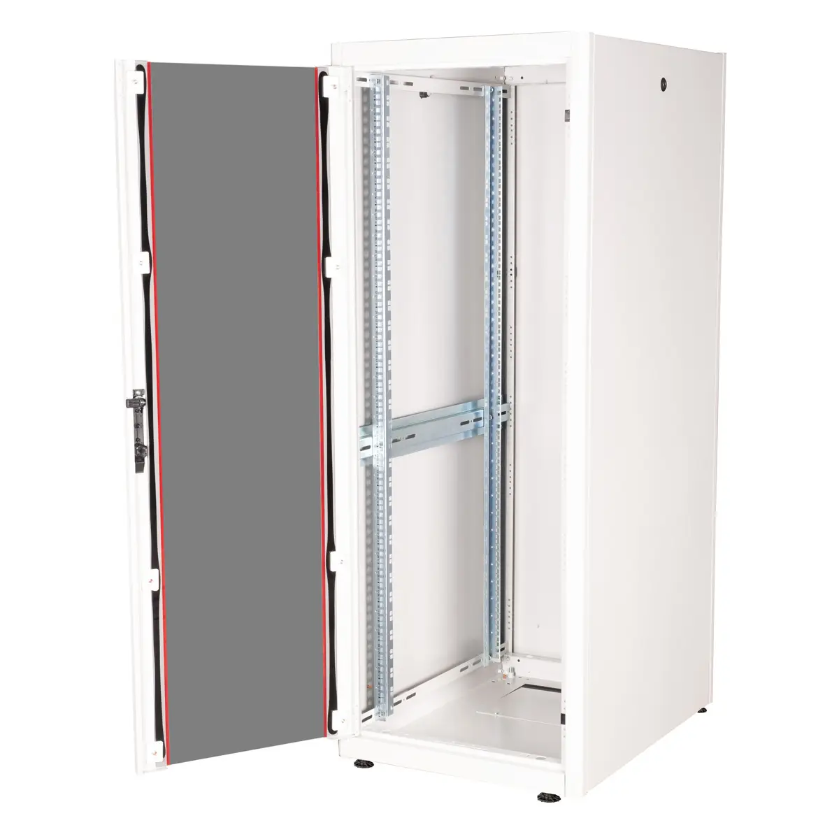 48,26cm (19") Netzwerkschrank Basic 32 HE 800x800 BxT Glastur grau
