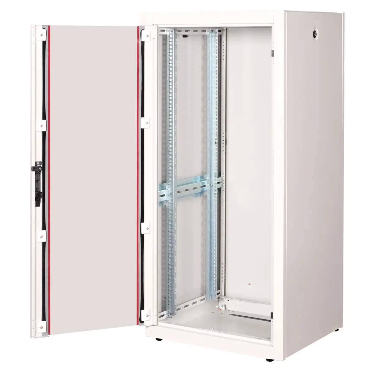 48,26cm (19") Netzwerkschrank Basic 26 HE 600x600 BxT Glastur grau