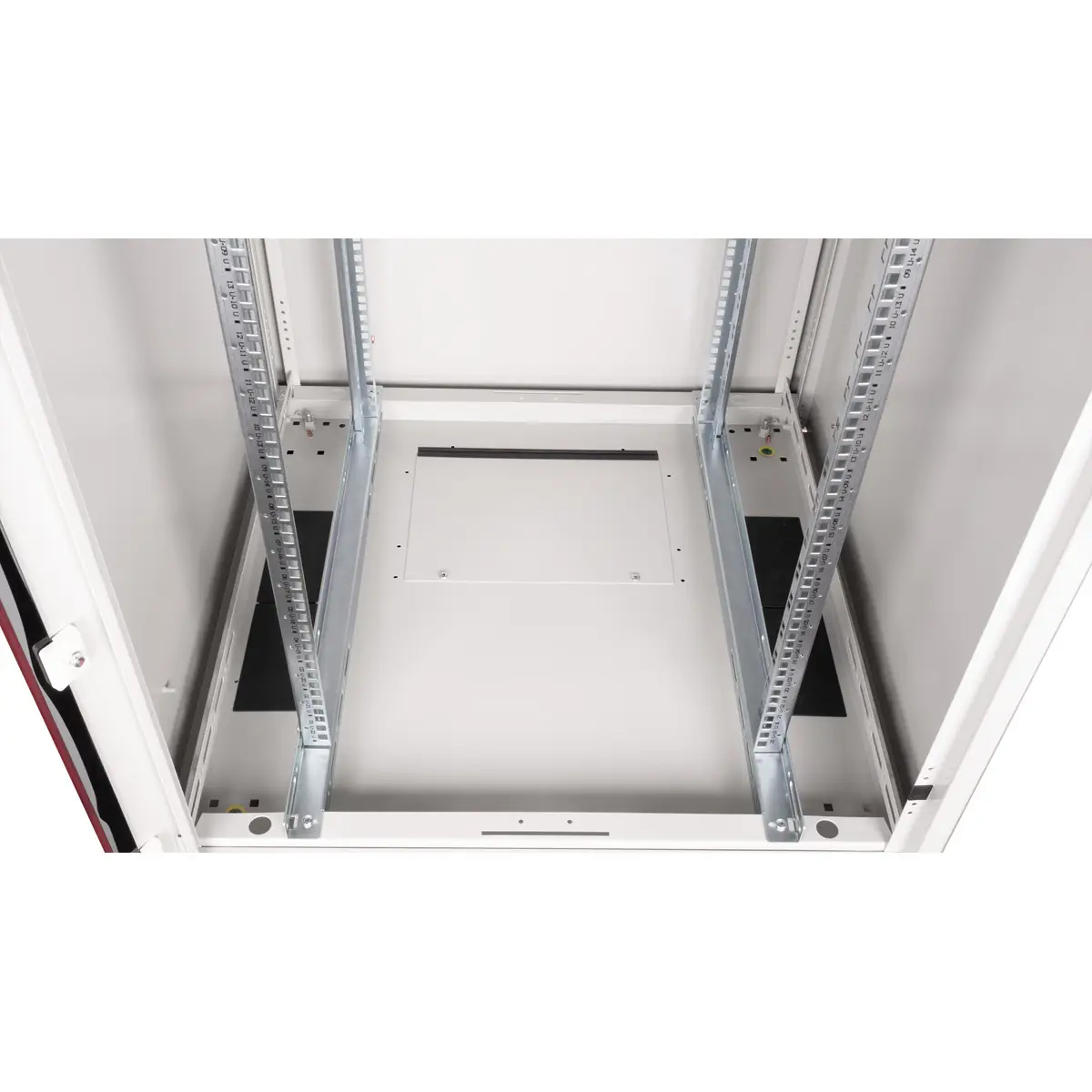 48,26cm (19")Netzwerkschrank Basic 22 HE 800x800 BxT Glastur grau