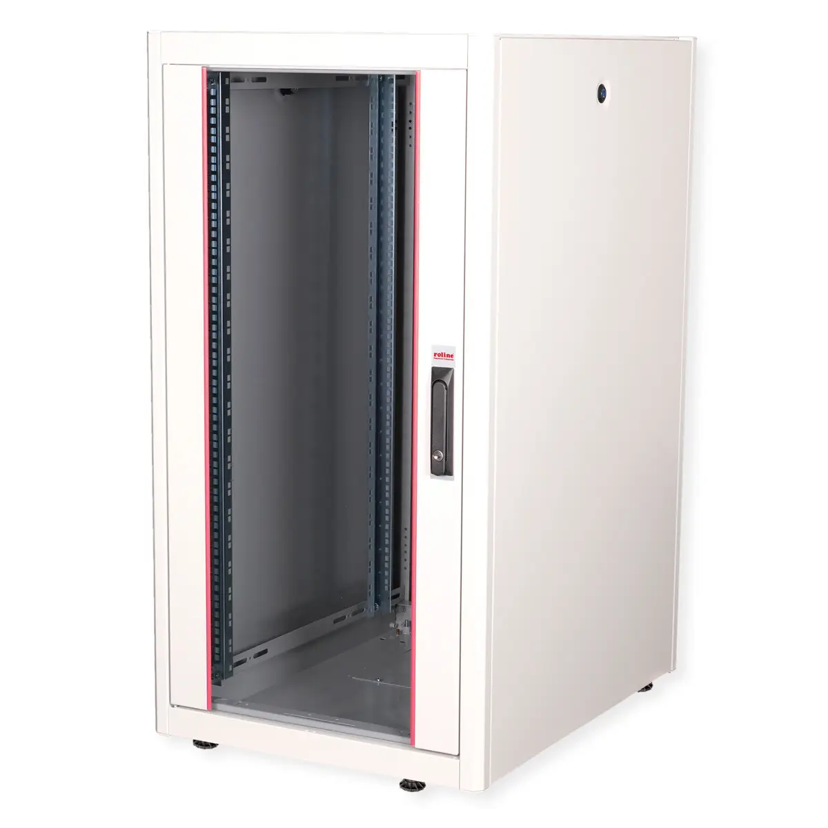 48,26cm (19") Netzwerkschrank Basic 22 HE 600x800 BxT Glastur grau