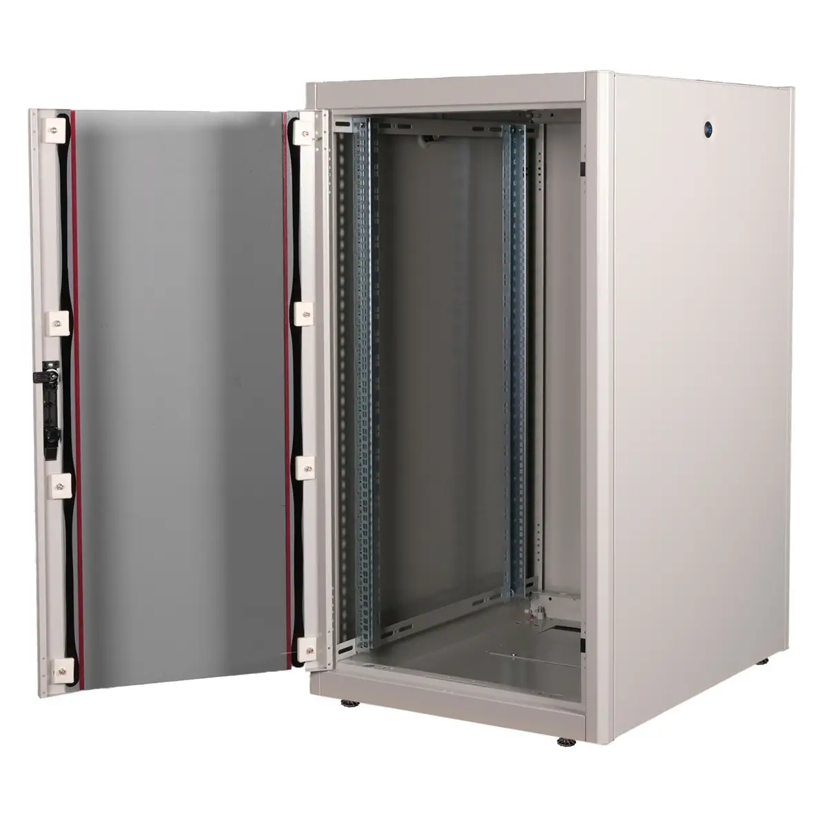 48,26cm (19") Netzwerkschrank Basic 22 HE 600x800 BxT Glastur grau